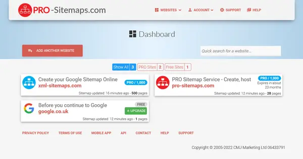 Add more websites